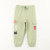 PANTALON DE BUZO TODDLERO BOLSILLO SPIDEY VERDE