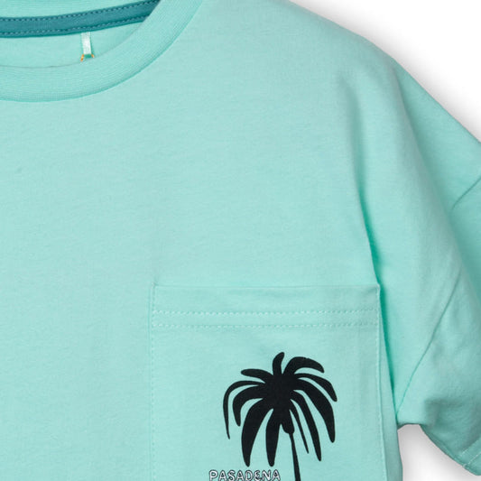 Polera Niño Turquesa / Coral