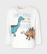 POLERA ML DINO 1989 CRUDO ALGODON