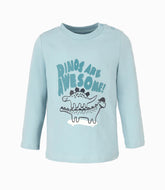 POLERA ML DINO AWESOME MENTA ALGODON