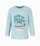 POLERA ML DINO AWESOME MENTA ALGODON