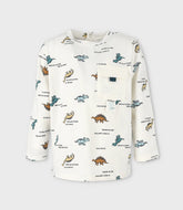 POLERA ML DINOSAURIOS CRUDO BEBE