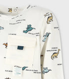 POLERA ML DINOSAURIOS CRUDO BEBE