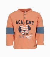 POLERA ML PERRITO BOTONES NARANJO BEBE