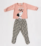 Pijama de Franela Spots ROSADO 6A