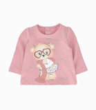 POLERA ML OSITO PALO ROSA BEBA