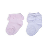 Pack de 2 Calcetines Bebé Niña Algodón Lisos Surtido
