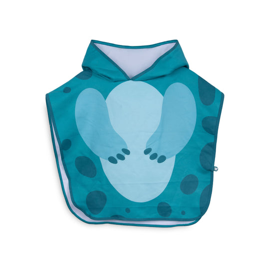 Toalla Bebé Niño Microfibra con Capucha Dinosaurio Verde