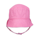 Gorro Bebé Niña Reversible Diseño Floral Fucsia