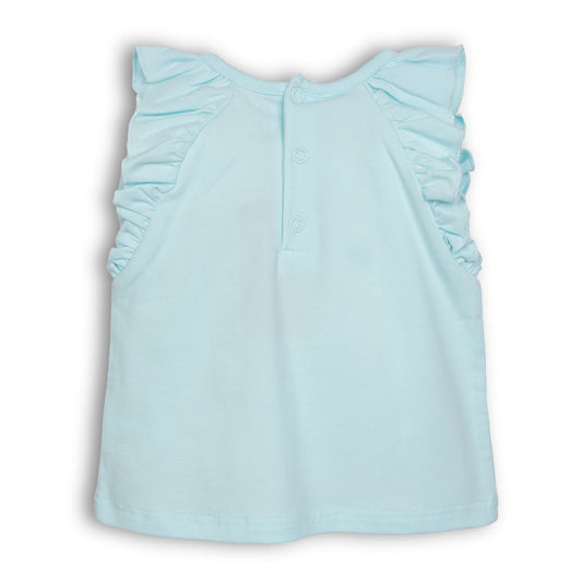 Polera Bebé Niña Turquesa / Blanco