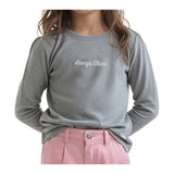 POLERA ML AFRANELADA GLITTER NINA