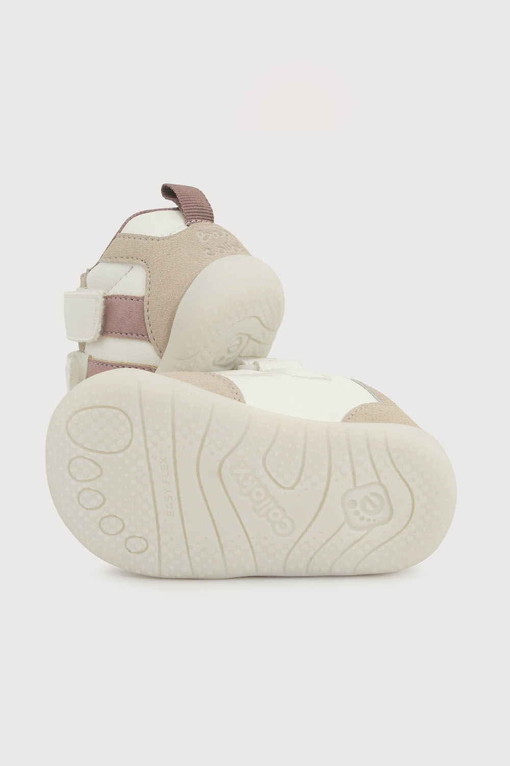 ZAPATILLA DE NINA DOS VELCROS CANA BAJA LINEAS
