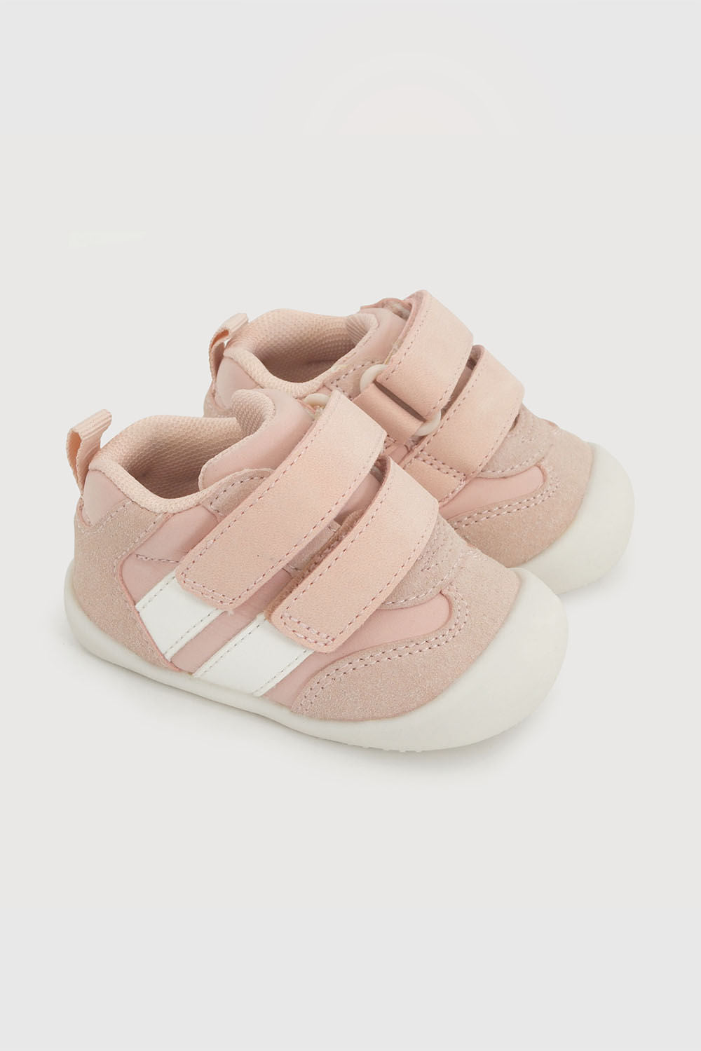 Zapatilla de Niña Dos Velcros Caña Baja Líneas