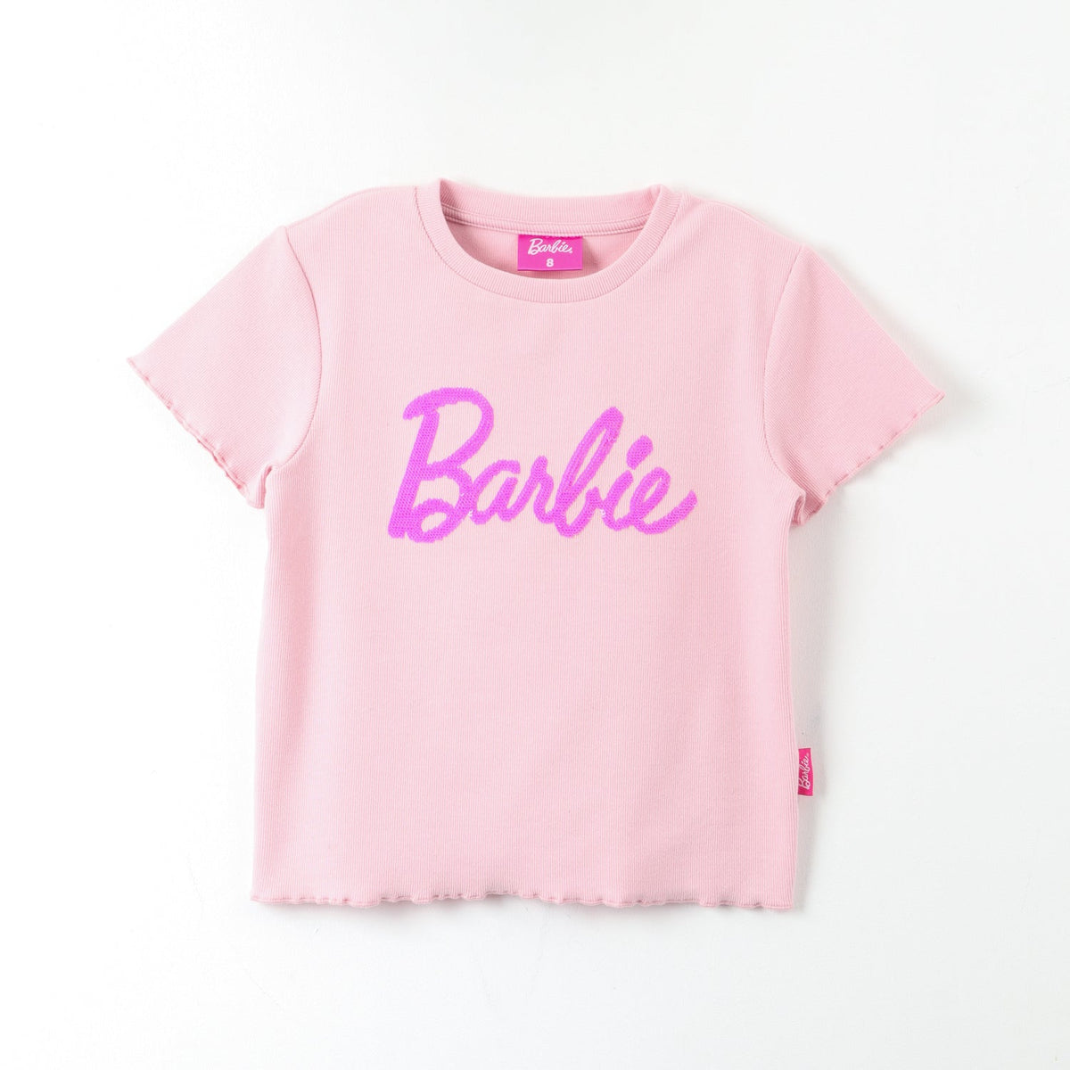 POLERA MC NIÑA REVERSIBLE BARBIE ROSADO