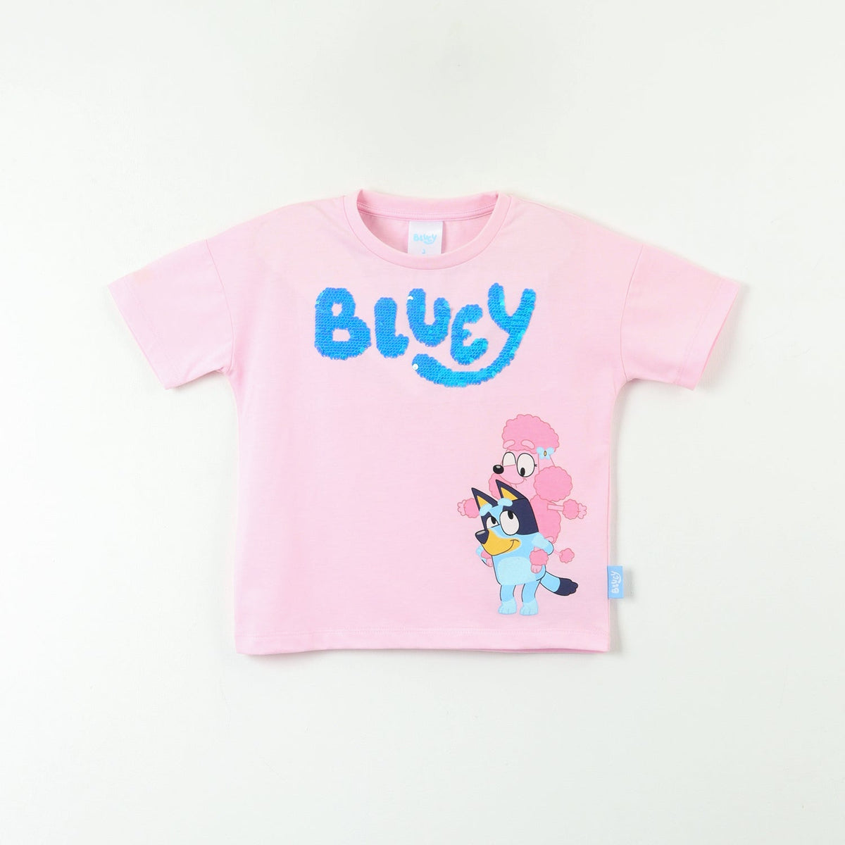 POLERA MC TODDLERA REVERSIBLE BLUEY ROSADO