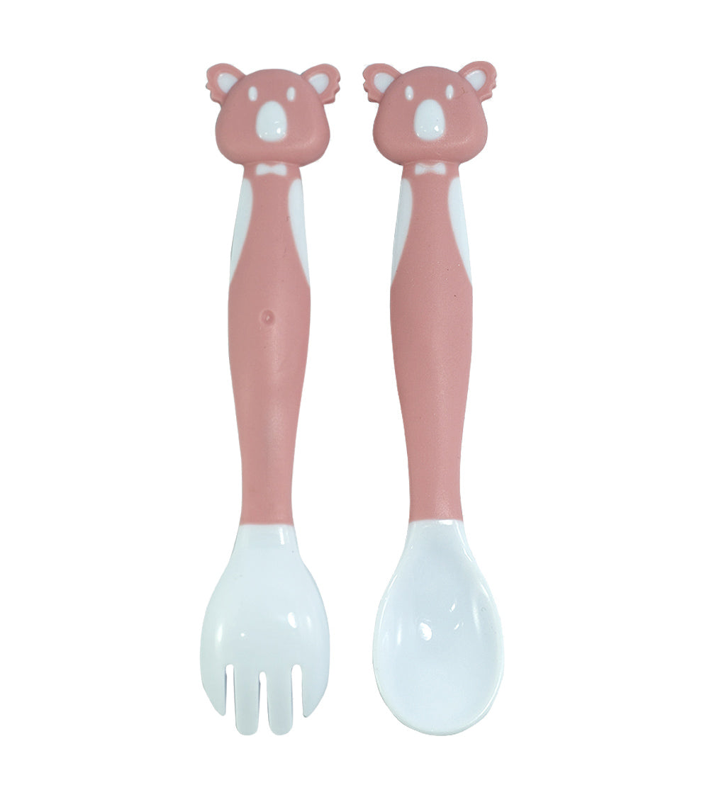 Set de Cuchara y Tenedor Mango Curvo ÚNICA