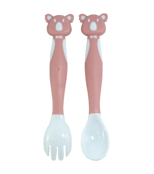 Set de Cuchara y Tenedor Mango Curvo ÚNICA