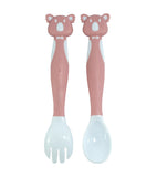Set de Cuchara y Tenedor Mango Curvo ÚNICA