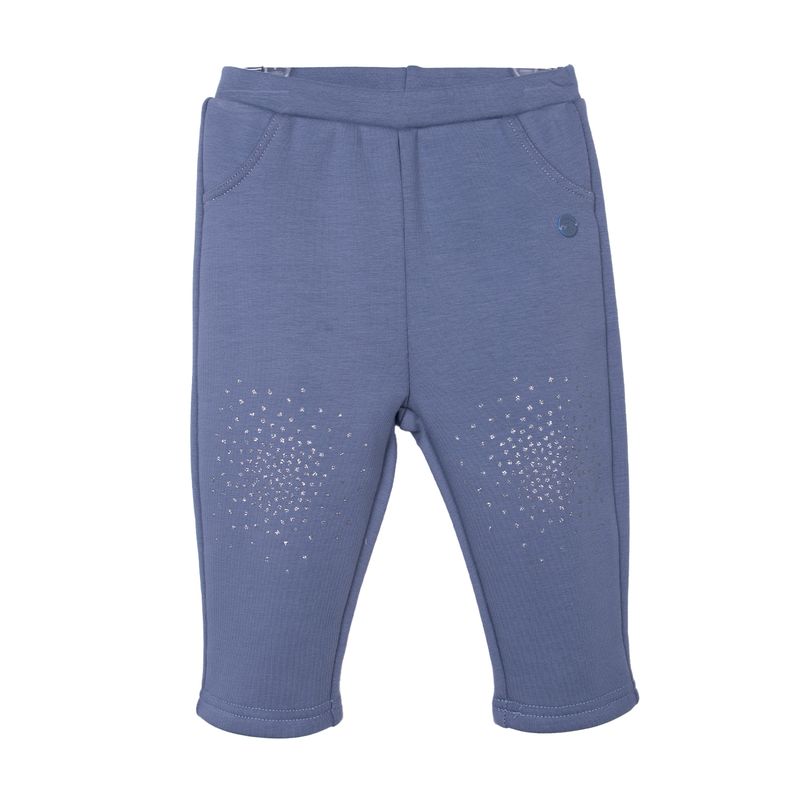 Calza Bebé Niña Térmica Estampado Brillos Azul / Ciruela