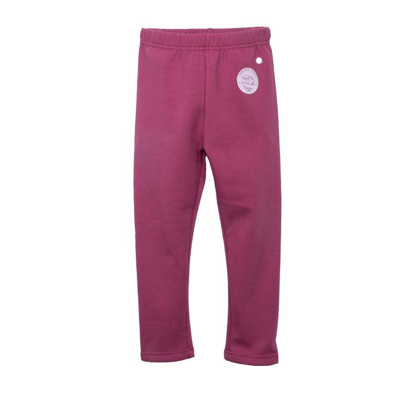 Calza Niña Forro Polar Térmico Burdeo / Turquesa