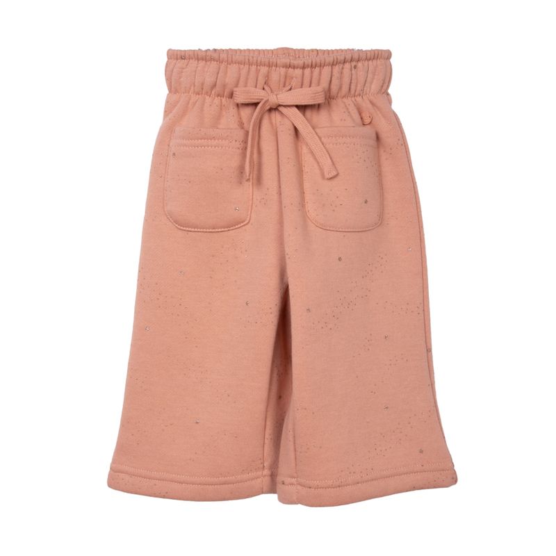Pantalón Buzo Bebé Niña Brillos Café / Rosado