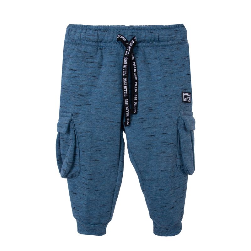 Pantalón Buzo Bebé Niño Cargo Azul / Burdeo