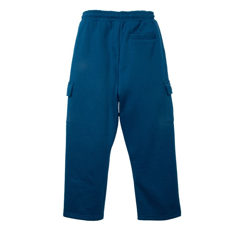 Pantalón Buzo Niño Recto Cargo Petróleo / Taupe