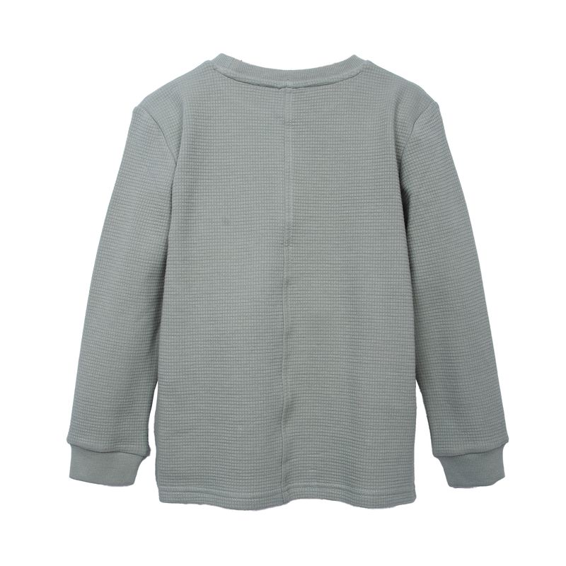 Polera Niño Manga Larga con Bolsillo Cargo Marengo / Verde