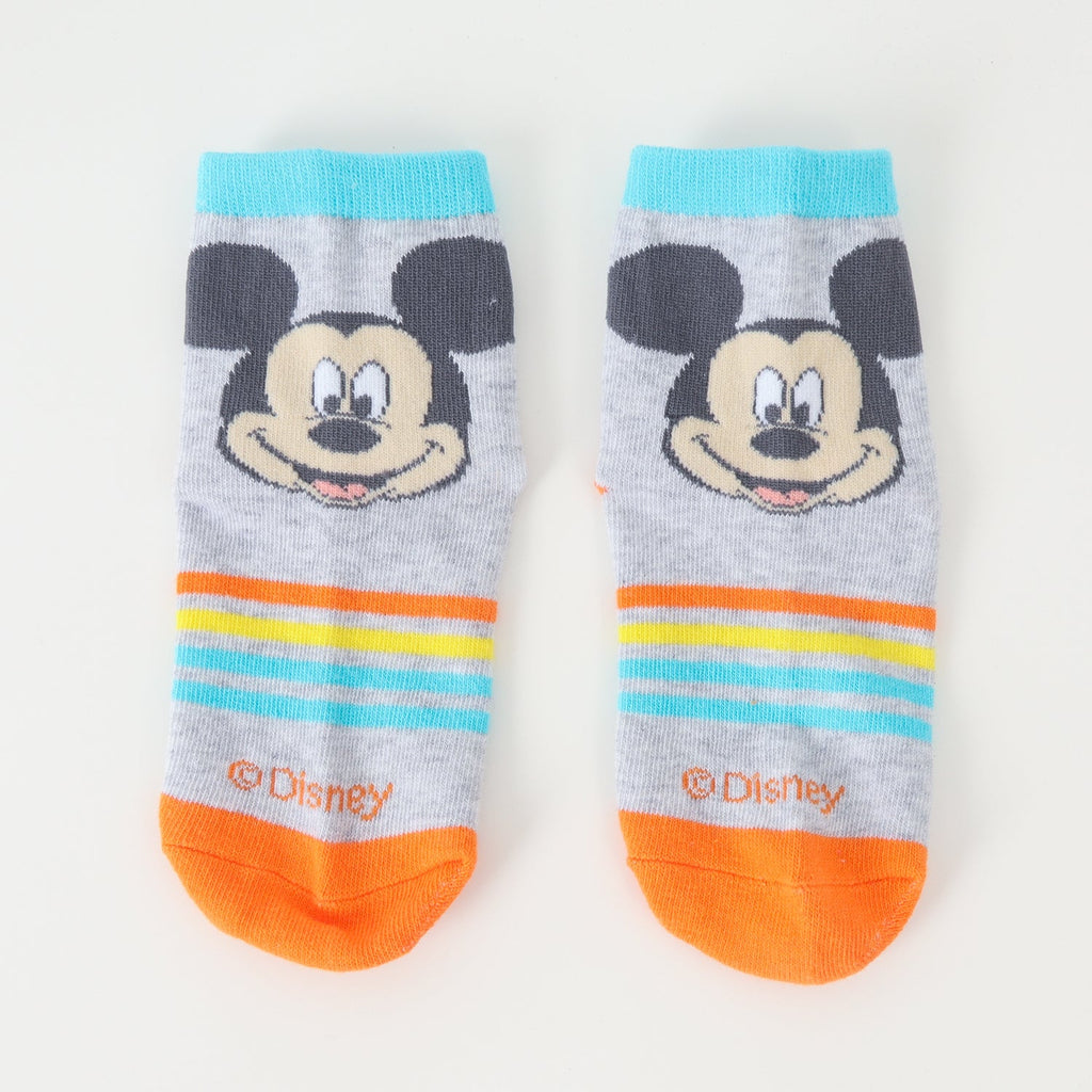 Calcetín 2P Toddlero Líneas Mickey Gris Melange