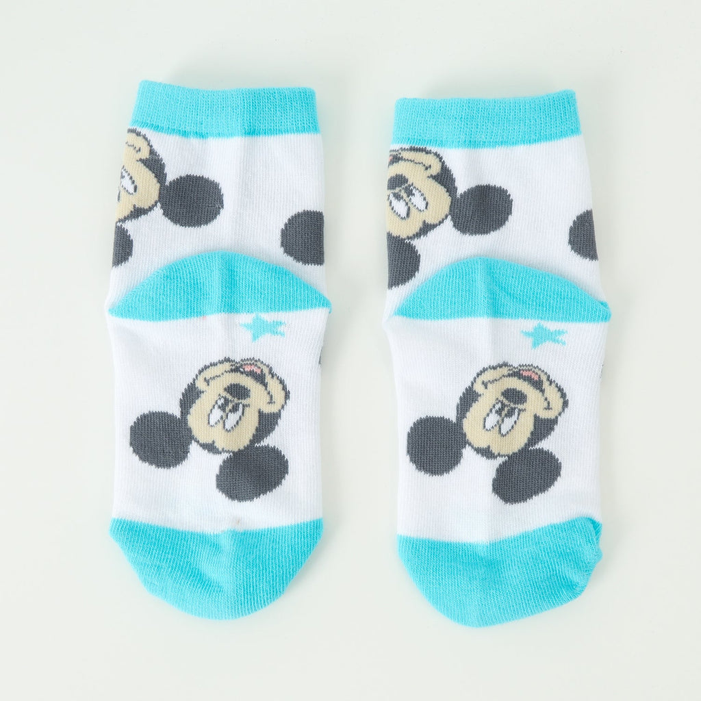 Calcetín 2P Toddlero Líneas Mickey Gris Melange