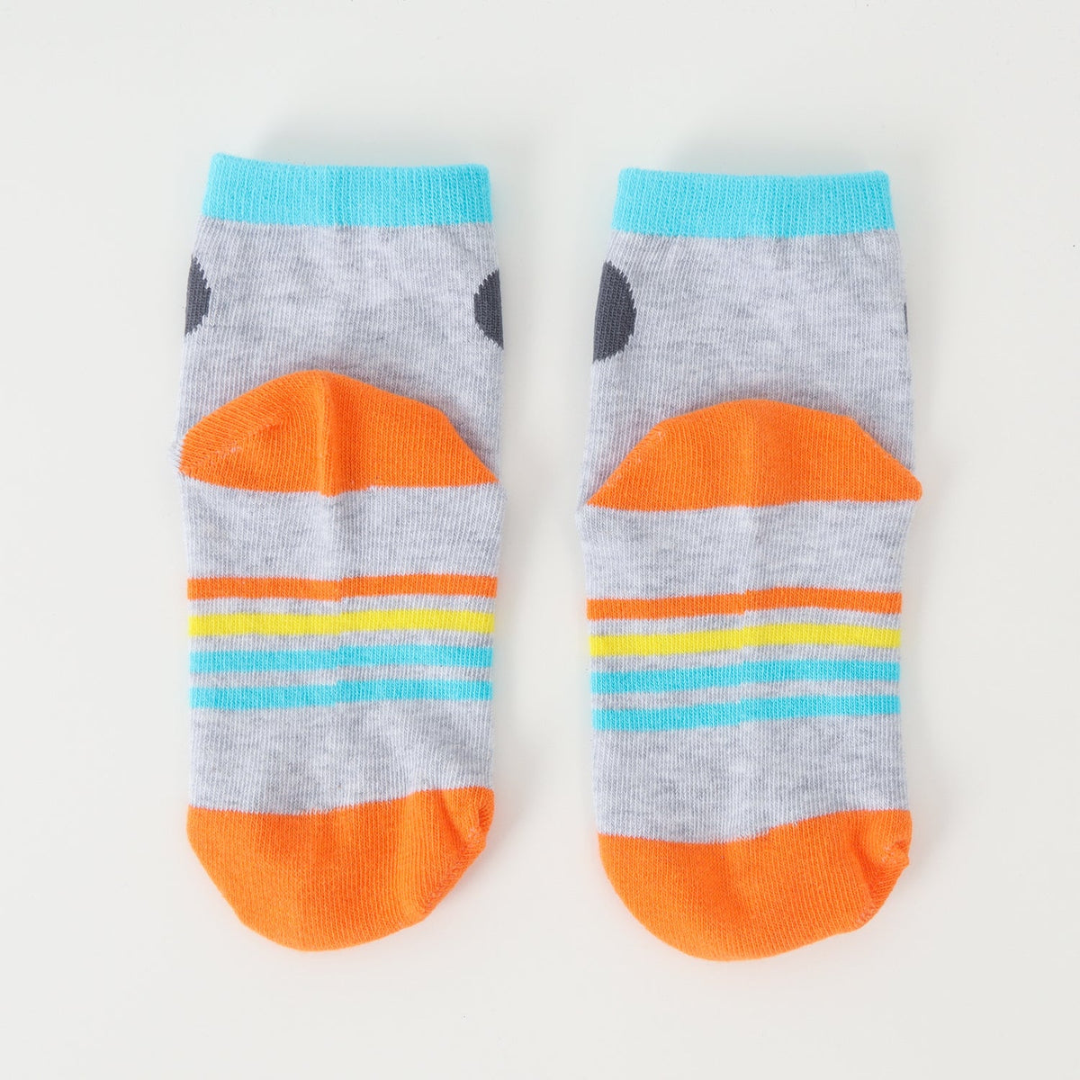 Calcetín 2P Toddlero Líneas Mickey Gris Melange