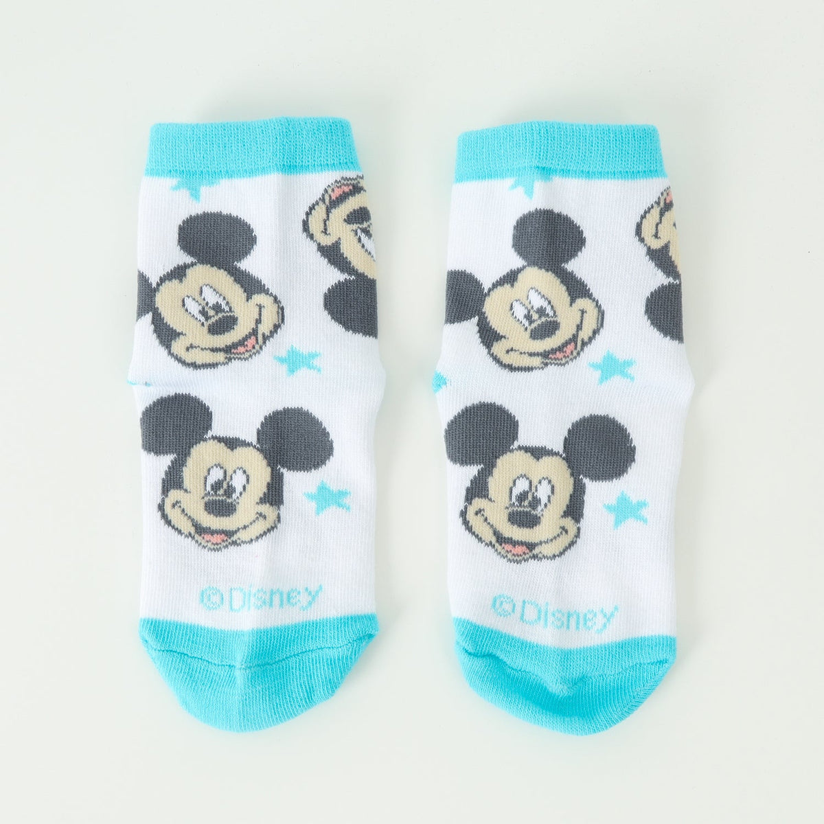 Calcetín 2P Toddlero Líneas Mickey Gris Melange