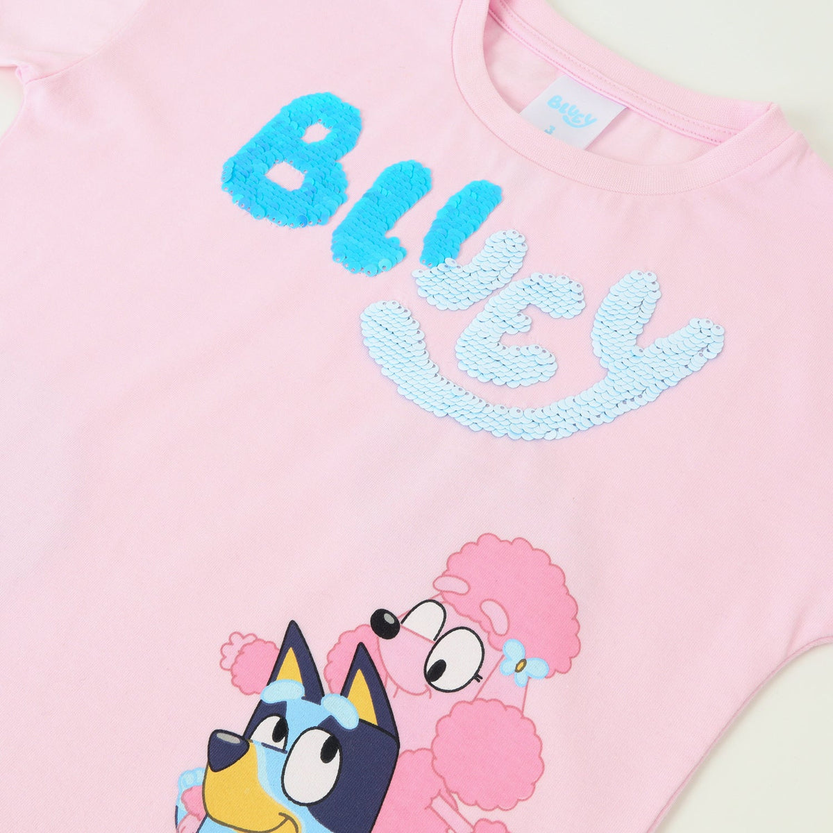 Polera MC Toddlera Reversible Sequ Bluey