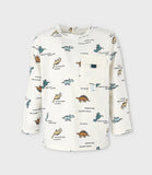 POLERA ML DINOSAURIOS CRUDO BEBE