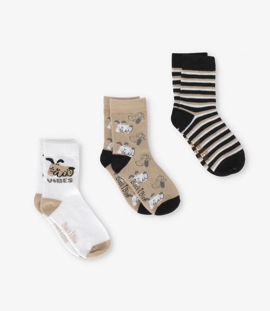 Pack Calcetín Niño 3 Pares Beige