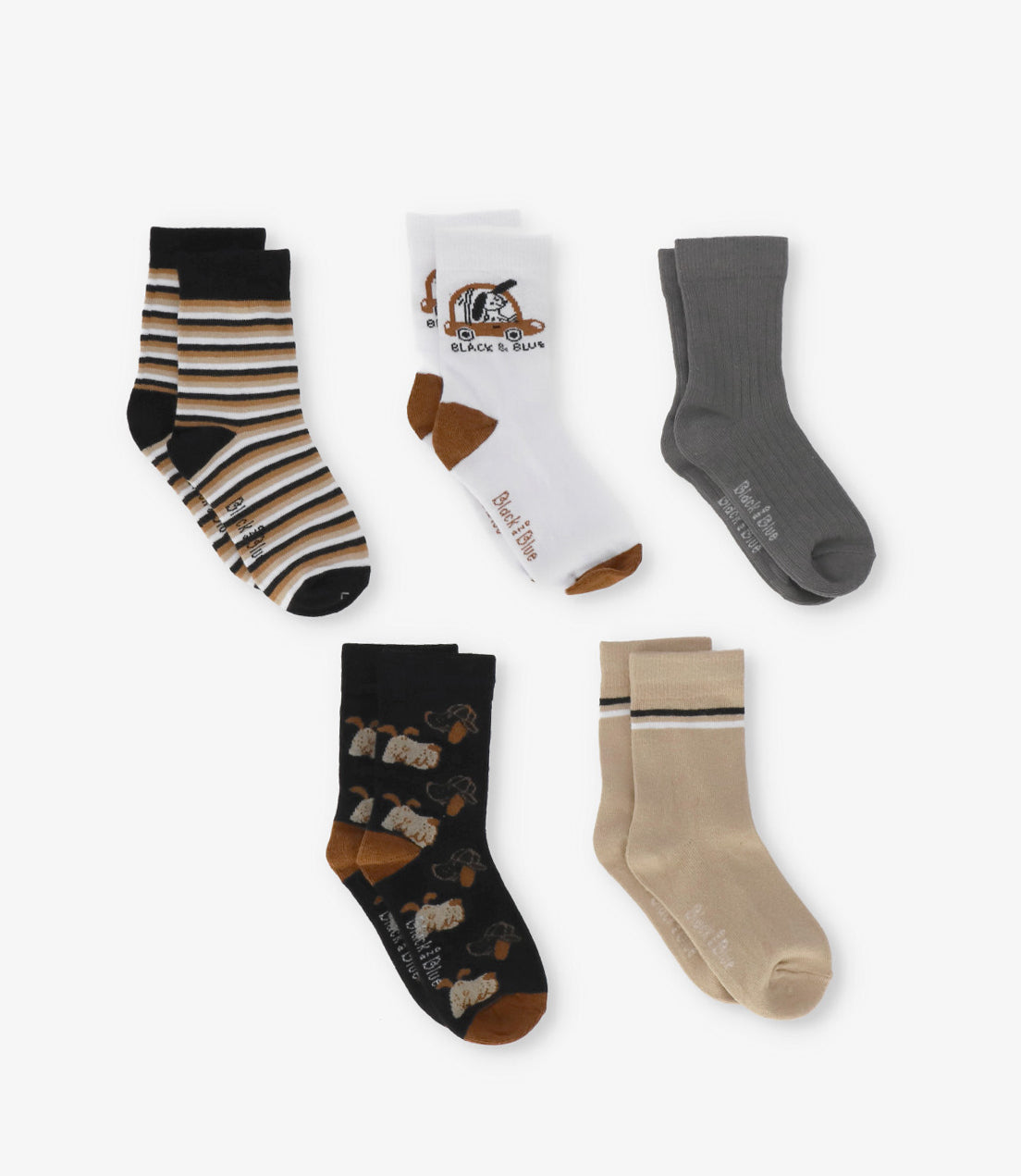 Pack Calcetín Niño 5 Pares Beige