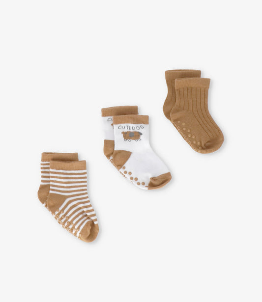 Pack Calcetín Recién Nacido 3 Pares Beige Mod. 2260499