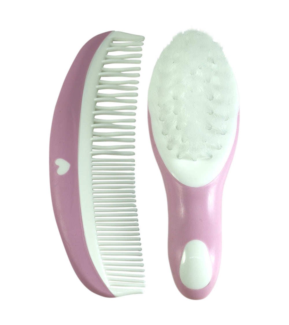Set De Peine Y Cepillo Para Bebé ROSADO