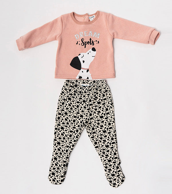 Pijama de Franela Spots ROSADO 6A
