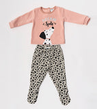 Pijama de Franela Spots ROSADO 6A