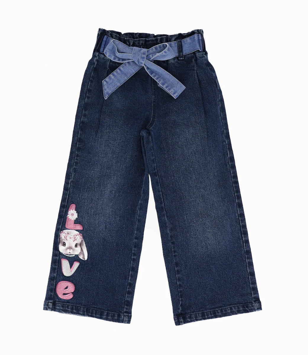 JEANS DENIM CONEJA AZUL NIÑA
