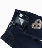 JEANS DENIM FLECOS AZUL NIÑA