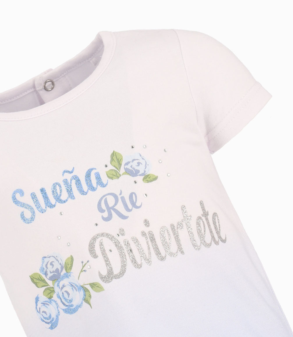 Polera MC Azul Marino / Celeste