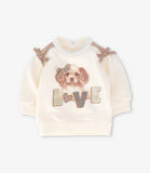 Buzo Recién Nacida con Perro Beige