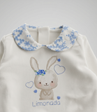 Conjunto Recién Nacida con Conejo y Flores