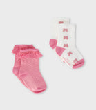 Pack Calcetín Niña 2 Pares Coral