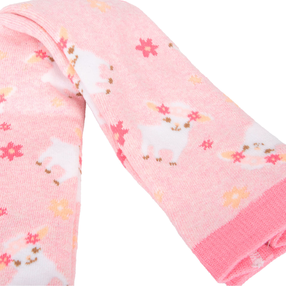 Panty Bebé Niña de Toalla Estampado Ovejitas Rosado
