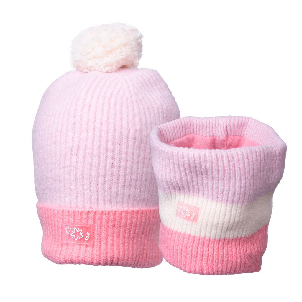 Set Gorro y Cuello Niña Tejido Calipso / Lila