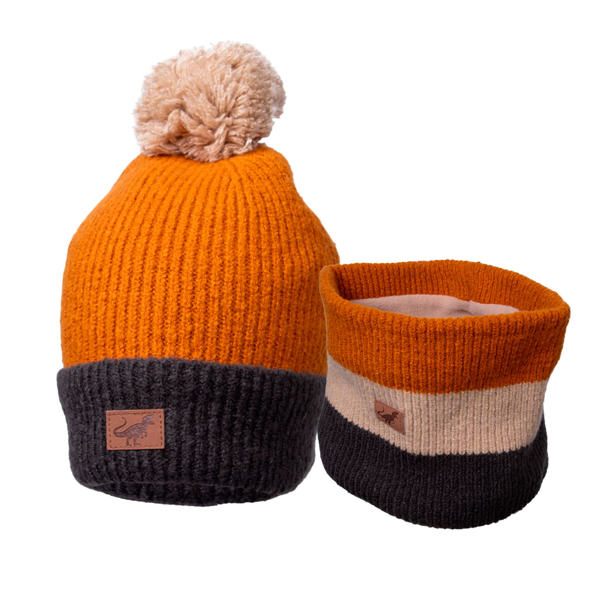 Gorro Niño Café / Celeste
