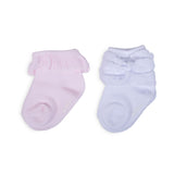 Pack de 2 Calcetines Bebé Niña Algodón Lisos Surtido